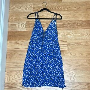 Xhilaration Blue and White Floral Dress